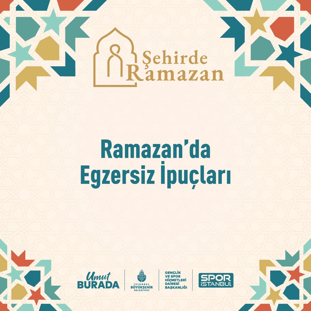 ibbsporistanbul's tweet photo. 🌙 Sağlıklı ve dengeli bir Ramazan geçirmek için egzersiz ipuçlarımızı kaçırma! ✨

Kendi ritmini bul, antrenmanına keyif kat! 💪

#Sporİstanbul #Ramazan #RamazandaSpor #Egzersiz #Antrenman https://t.co/vhpnJiQcEE