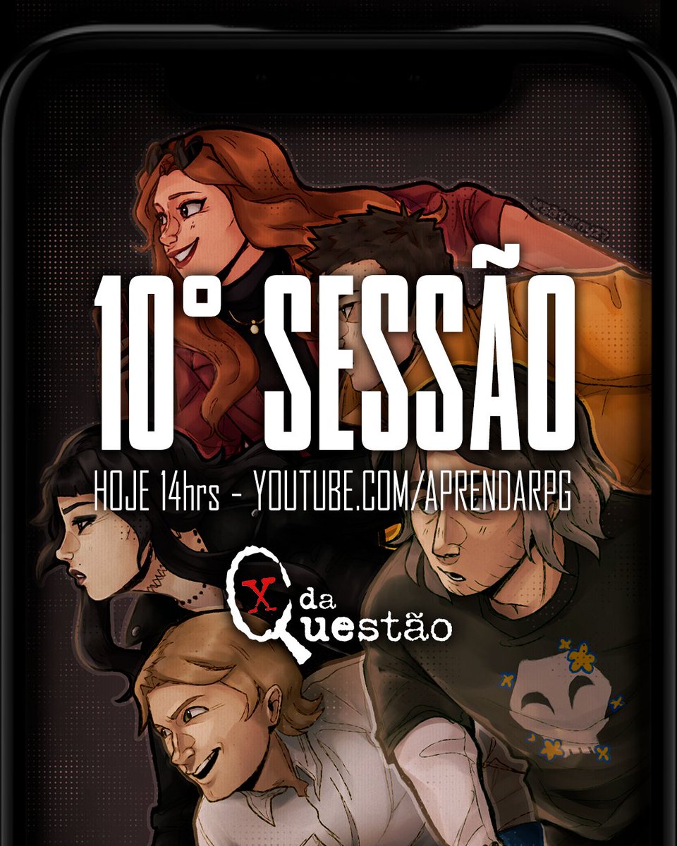 A décima sessão de #XdaQuestãoRPG, "Turno da Noite" estreia hoje 14hrs no youtube! 

Arte por <a href="/saturny27/">saturn willow ✿ #XdaQuestãoRPG</a>

Link abaixo 👇