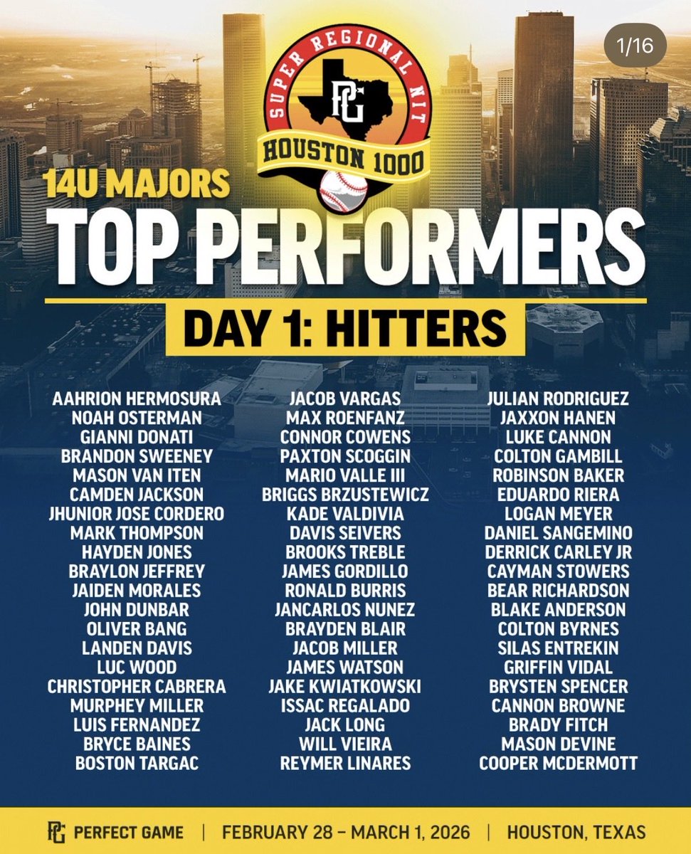 Brady went 7-for-10 this weekend and earned a spot on the Perfect Game Top Performers list both days.  Proud of the work he’s putting in. Keep going, B!