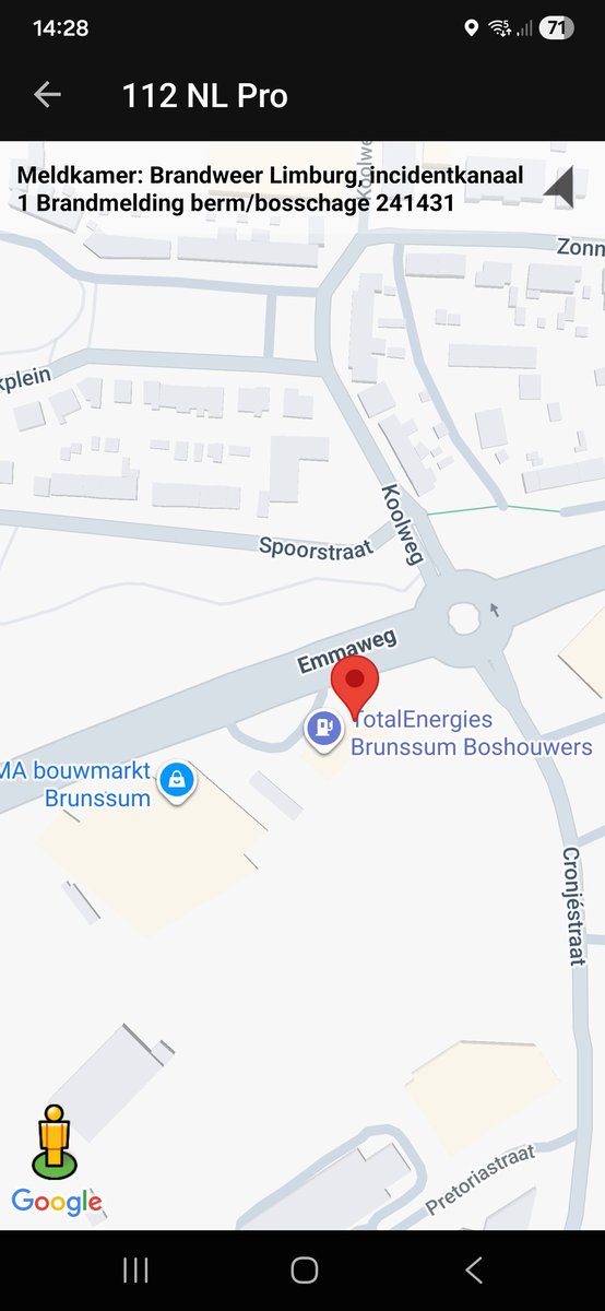 Brandmelding Berm/bosschage in Brunssum