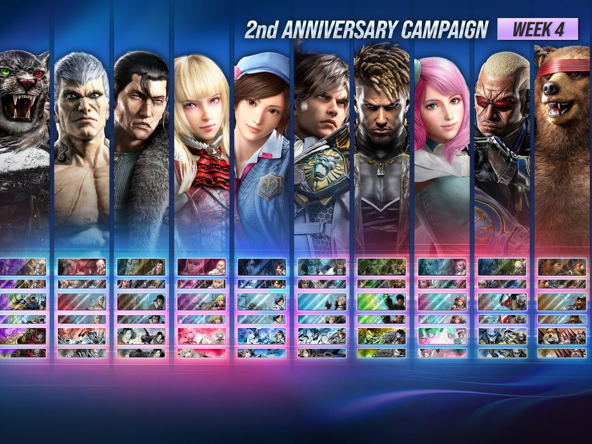 Week 4 of the #TEKKEN8 2nd Anniversary begins today, bringing along the Player Customization Item Pack Vol. 3 - now available in-game!

And make sure to check out the new Anniversary items, only available in the #TEKKEN Shop until March 10th 📅