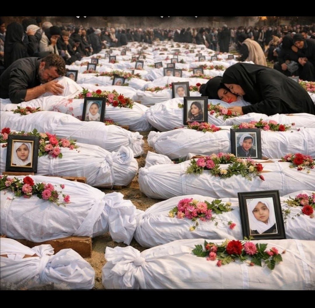 Katil İsrail İranda okul vurdu.

160 çocuğu katletti.

Okulları ve hastaneleri özellikle vuruyorlar.

Bu onlar için ibadet.

Ne kadar çok sivil öldürürlerse o kadar sevap kazandıklarına inanıyorlar.

Siyonistle konuşulmaz. Siyonist sadece güçten anlar.

Dünya İsrail'den