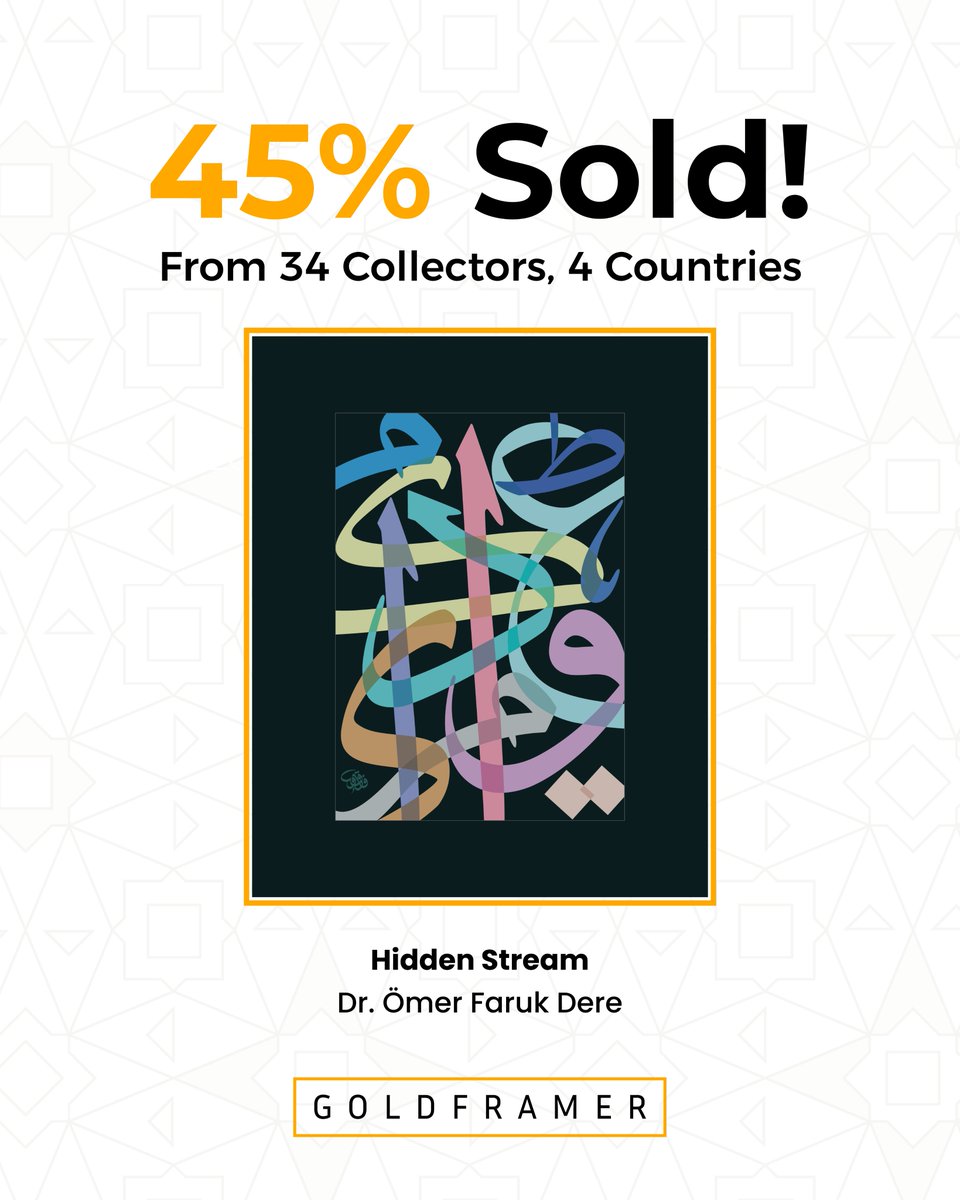 45% Sold!

Shared by 34 collectors across 4 countries, Hidden Stream by Dr. Ömer Faruk Dere continues its journey through a growing community that values both form and meaning.

Thank you to everyone who chose to be part of this piece.