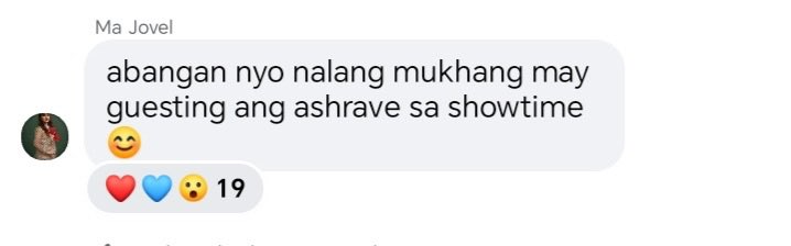 jsteeyn's tweet photo. ashrave guesting sa showtime? seated!! 🙂‍↕️ https://t.co/qN4UAb1N5Q