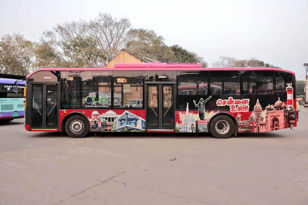 MtcChennai's tweet photo. Chennai Ula 2.0🚌

Our Hop-On Hop-Off A/C Heritage City Bus connects Chennai’s iconic cultural and historical landmarks through a circular sightseeing route, giving you the freedom to explore at your own pace.

🕕 6:00 AM – 10:00 PM (Daily)
⏱ Every 30 minutes
🎟 Rs.100 Unlimited Day Pass
📲 Tickets onboard & via Chennai One App
#MTCChennai | #MTC4Chennai | #ChennaiBus | #MTCBus | #Chennai | #NammaChennai | #NammaBus | #ChennaiUla2_0 | #HopOnHopOff | #ACService