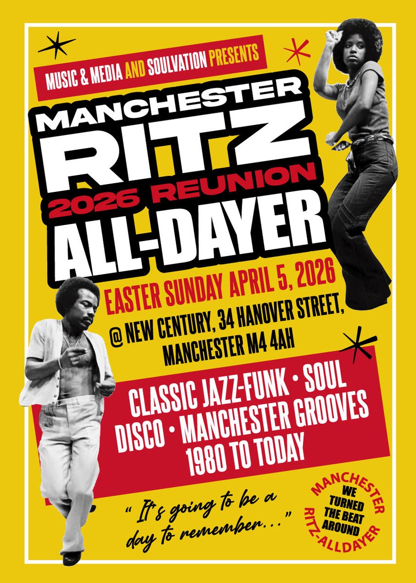 Only 4 weeks away! The big Manchester Ritz Jazz Funk & 70s Soul reunion ...