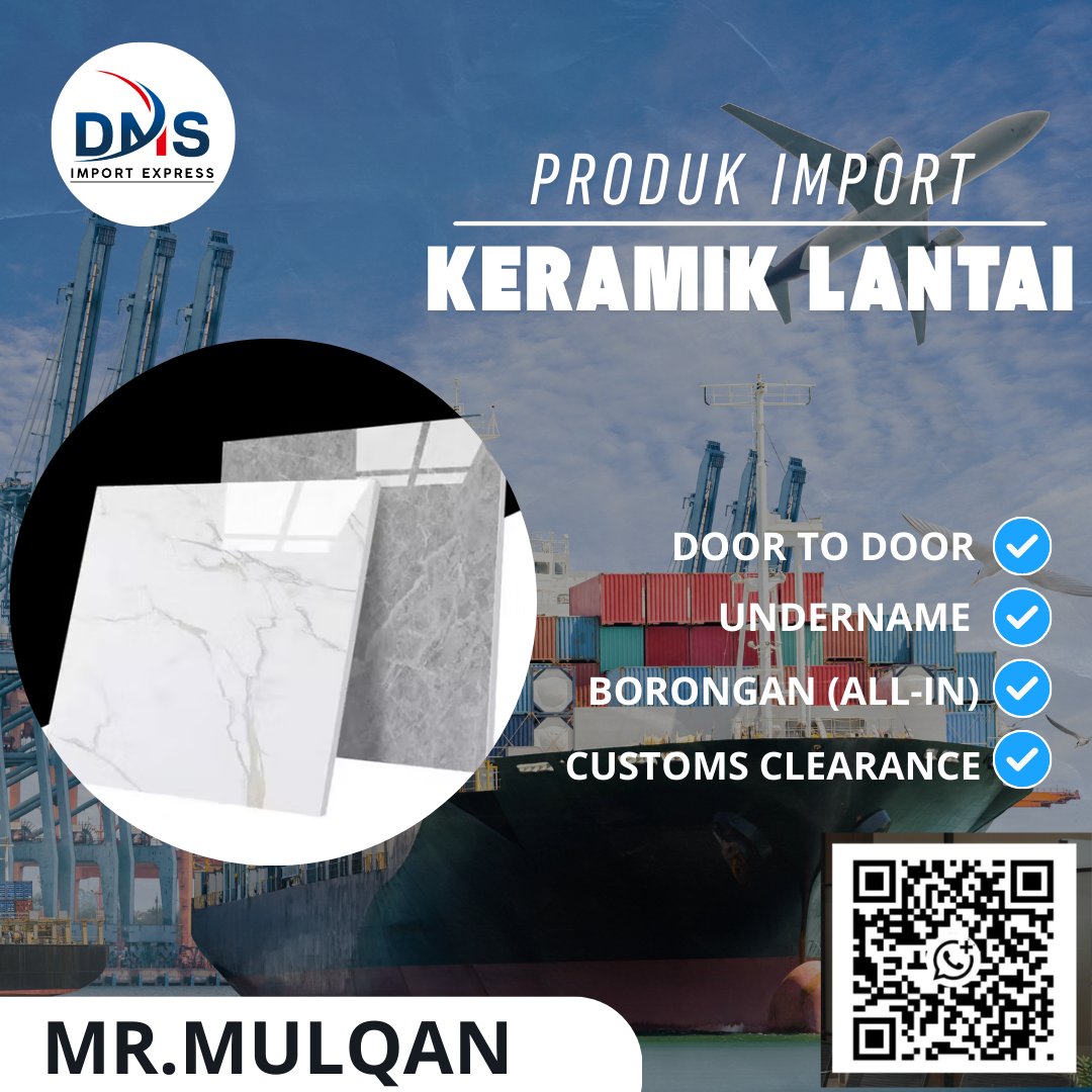 dms_import01's tweet photo. Impor Material Bangunan Kini Lebih Mudah Bersama DMS Import Express! 🚢📦

👤 Hubungi: Mr. Mulqan
Scan QR Code pada gambar untuk terhubung langsung!

#BahanBangunan #ImporBorongan #LogistikIndonesia #CustomsClearance #BesiBeton #InteriorDesign #kontraktorindonesia https://t.co/AUJ7hgl2rZ