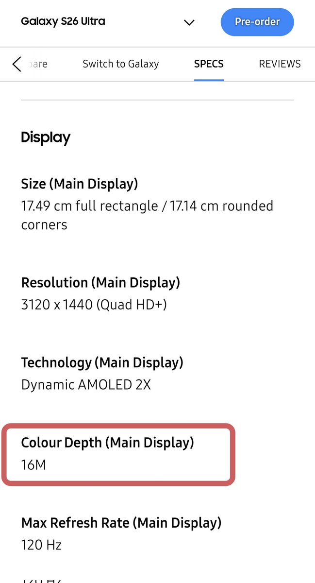 The Galaxy S26 series doesn't have 10-bit displays??

It is allegedly still 8-bit, but with Frame Rate Control (FRC) to reduce color banding which is better than the old 8-bit panels on the S25 series.

Every reviewer and Samsung had confirmed the 10-bit panel and out of the blue