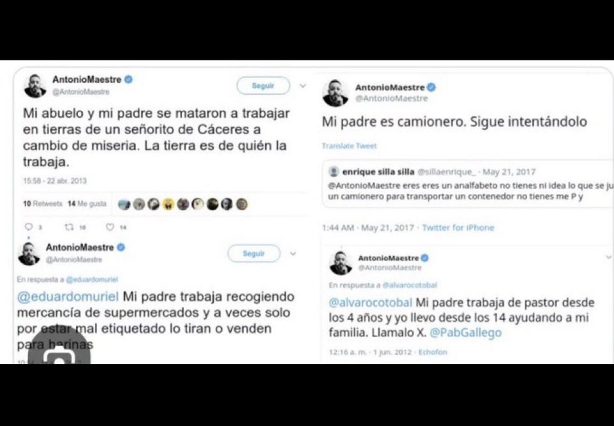 comunsen7190's tweet photo. @AntonioMaestre Es q no tienen 10 trabajos diferentes como tus familiares… https://t.co/m2blHUbc70