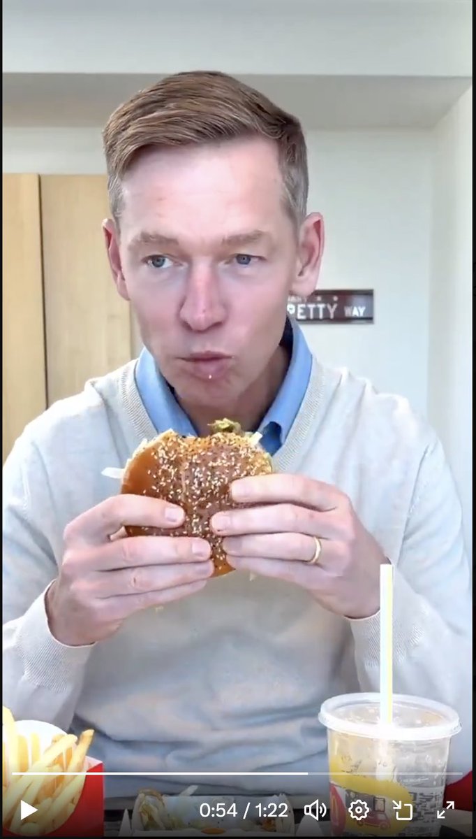 Can't believe the Burger King CEO just burgermogged the McDonald's CEO with more aura than any corporate moid has ever had. bro is frame dominant with a Whopper. it's over for the golden arches