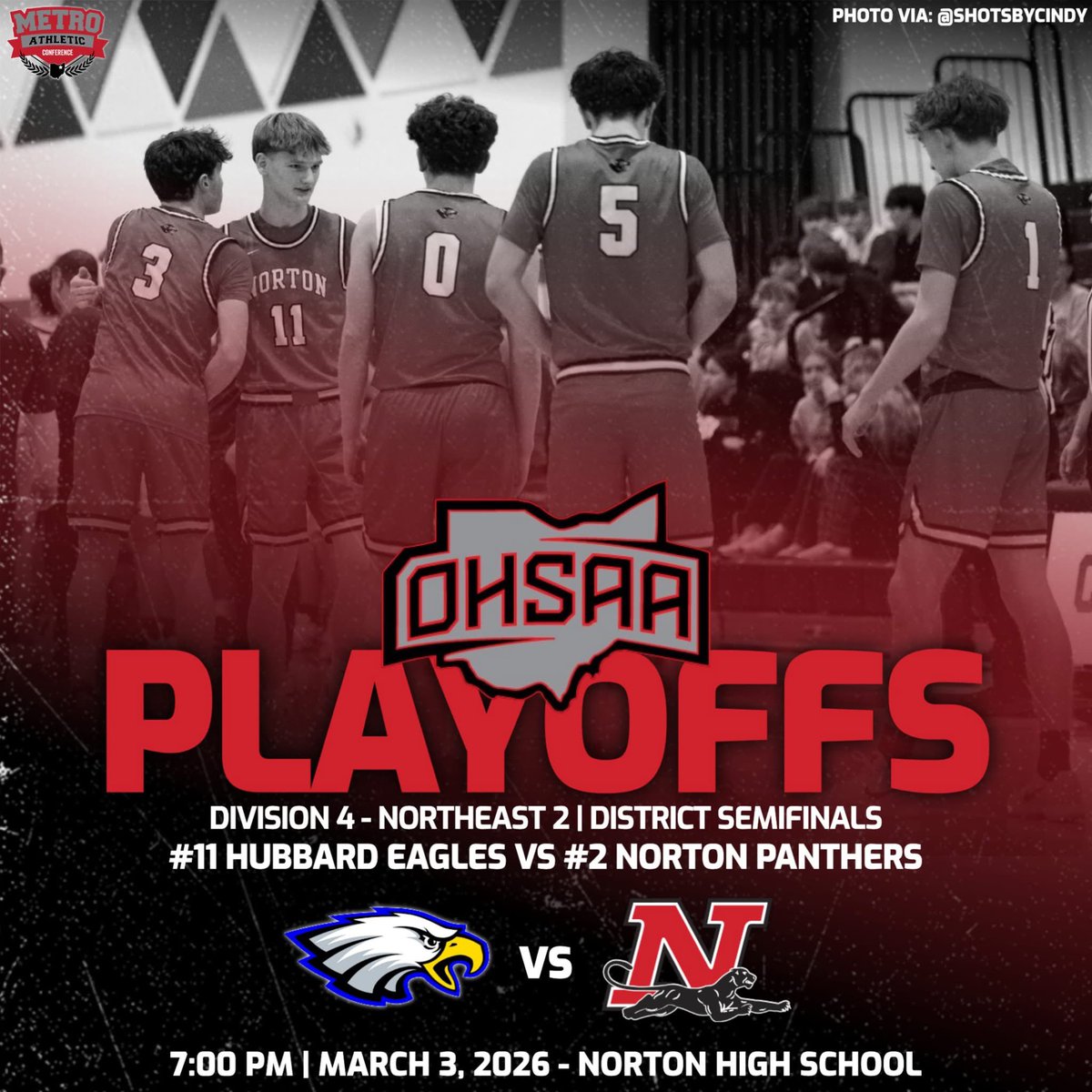 Last home game this season. Big game tonight against a very good Hubbard team. Go Panthers!