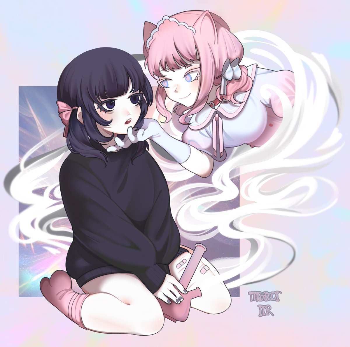 mramormurr's tweet photo. ♡♡♡

#digitalart #creepycute #art #artist #pink #oc #drawing #characterdesign https://t.co/4Dne4BjOY6