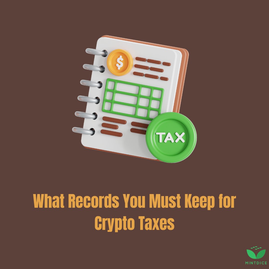 Crypto taxes: Track every buy/sell (USD value), mining rewards, airdrops, staking payouts. 

Holding alone? Usually skip reporting. 

Quarterly logs beat panic.

mintdice.com/blog/what-reco…