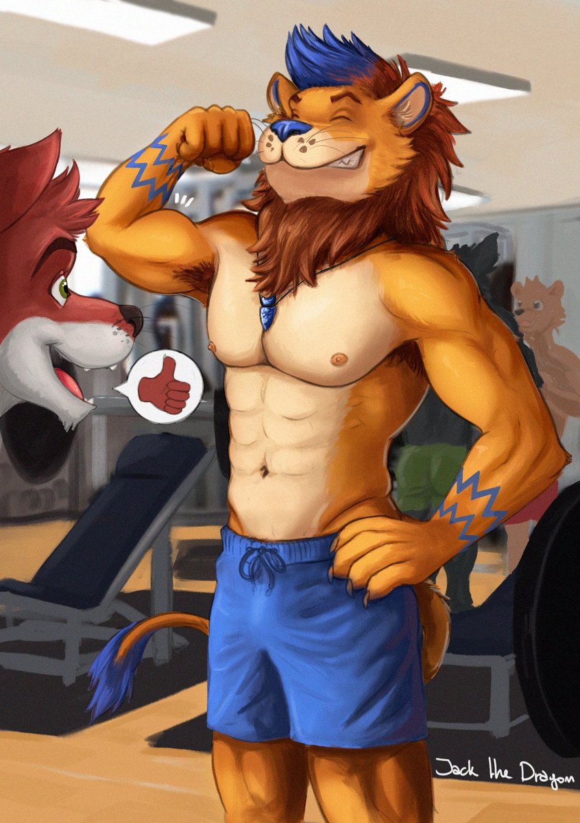 thejackeddragon's tweet photo. for the sweetest lion in the world @DexChillViber 

#furry #furryart #furryartwork #anthroart https://t.co/wvVBVb7ZPa