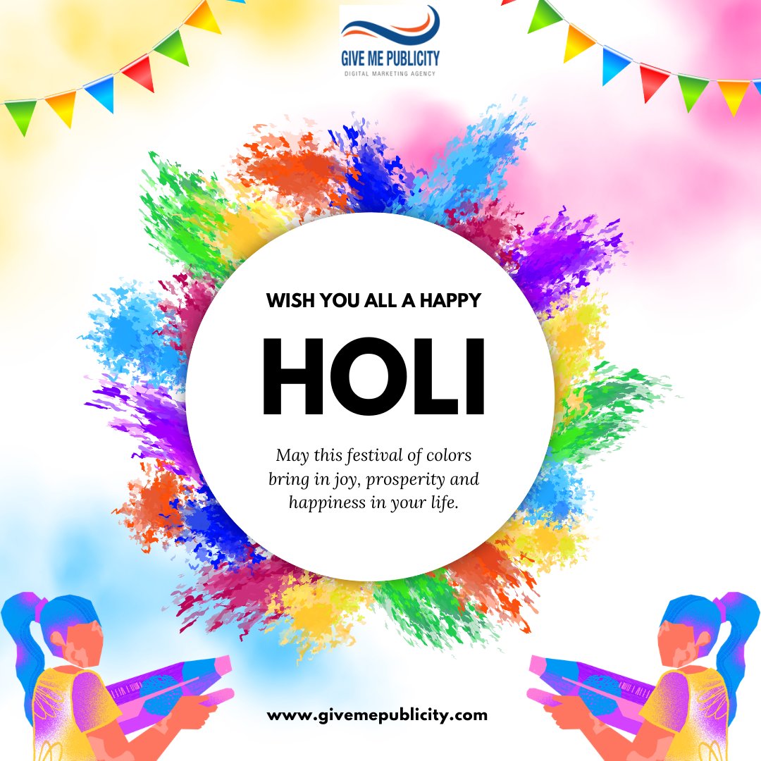 GiveMePublicity's tweet photo. Happy Holi! May your life be filled with vibrant colors, happiness, and endless success. Stay blessed always! 💖✨

#HappyHoli #FestivalOfColors #Holi2026 #StayBlessed #SpreadLove #ColorfulLife https://t.co/C6Kc0kD2Qz