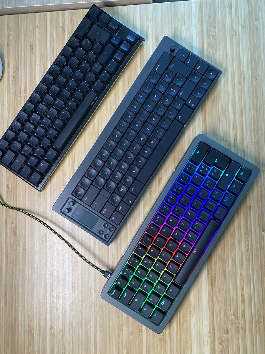 rasanomera's tweet photo. @0xAstr J’ai pris un wooting 60, ils ont sortis la v2 depuis, avec la case optimum en alu, c’est un tout autre niveau, la frappe est super, le soft stable et facile, réellement premium https://t.co/N9aZjt6jFj