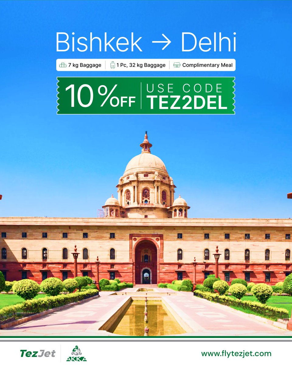 FlyTezJet's tweet image. 🇷🇺Из Бишкека в Дели —
только с TezJet.

flytezjet.com

🇮🇳 Bishkek to Delhi,
only on TezJet.



#TezJet #FlyTezJet #BishkekToDelhi #MadDogMD83
