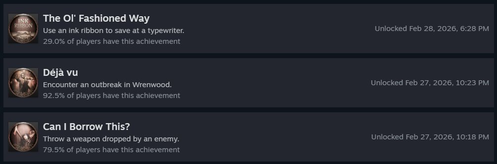 #ResidentEvilRequiem progress check: 15 / 49 achievements - having an absolute blast so far as Grace ... especially if she's using Requiem 🔫