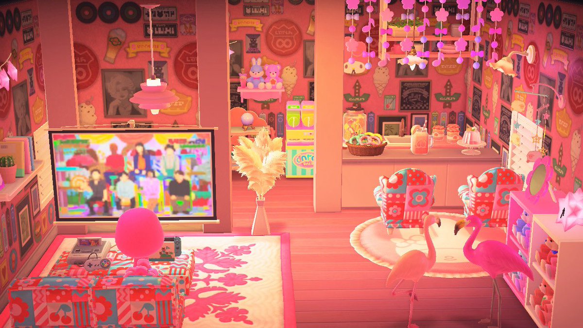 serippp_'s tweet photo. ギャル店員さんのおうち🍒💖🌸🌺🍑🍧💝🦩💒
#あつ森 https://t.co/8mZwg4ykiN