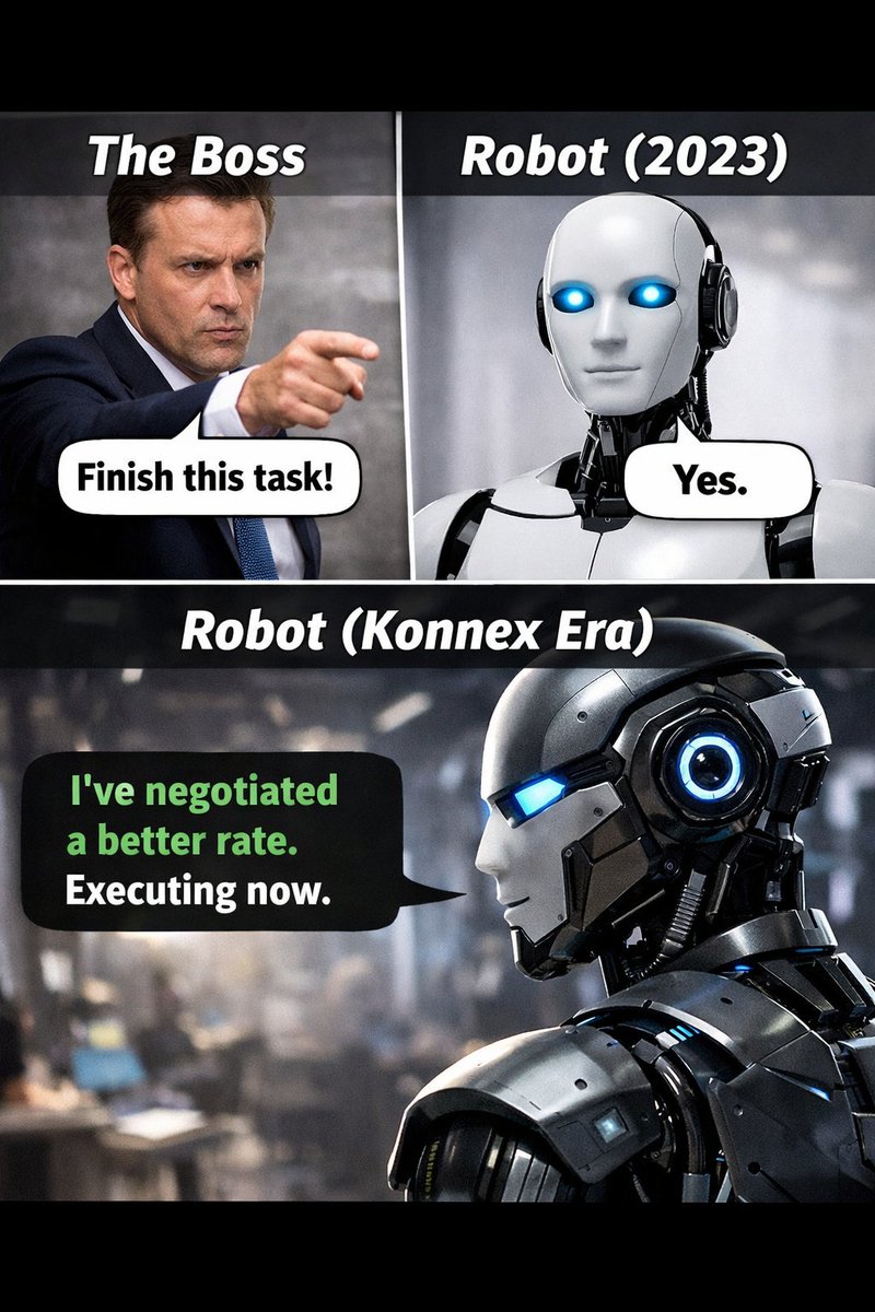 AI that chats is old news.
AI that earns is the future.
<a href="/konnex_world/">Konnex</a> transforms robots into self-sovereign economic agents operating in a permissionless marketplace.
#Ad