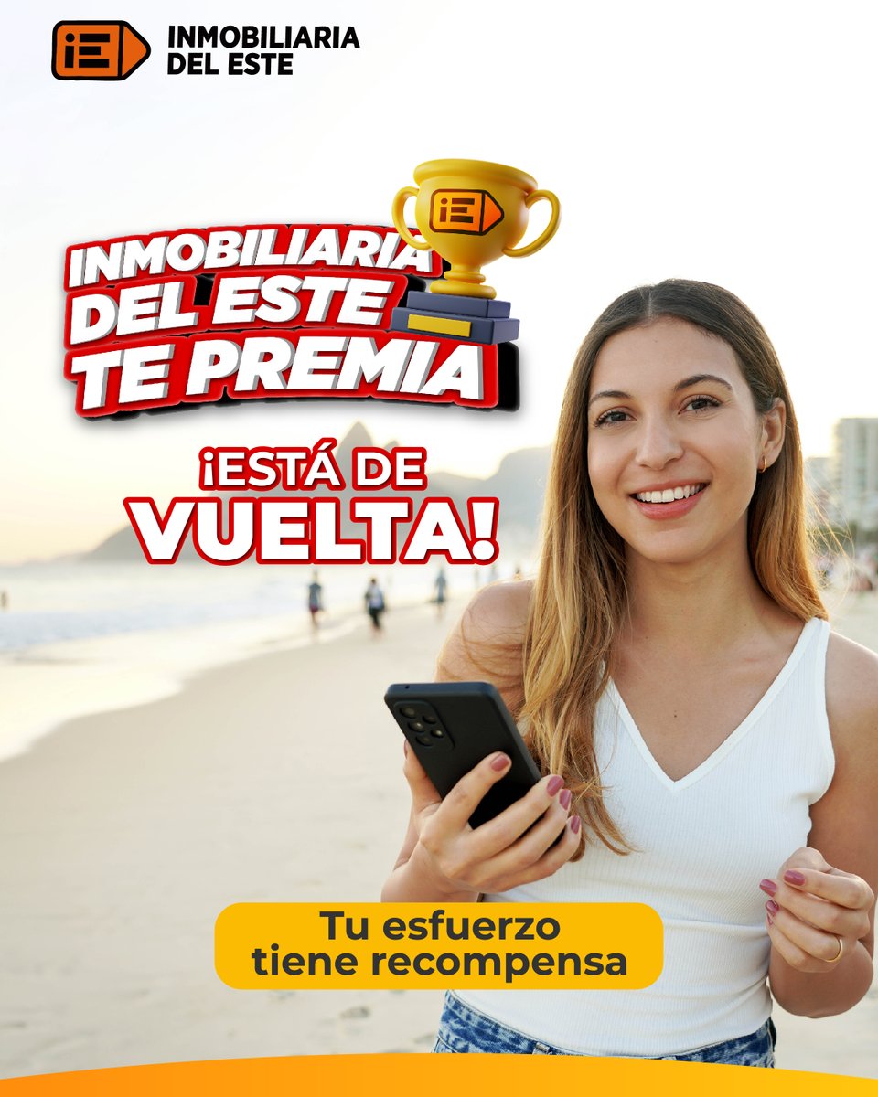 Idesa_py's tweet photo. ¡Arrancamos el año premiando tu compromiso! 🎉

Vuelve Inmobiliaria del Este te premia: cada mes podés ganar una cuota gratis y en julio… ¡un viaje a Brasil! 🇧🇷☀️

¿Ya sabes cómo participar? ¡Es fácil! Pagá tus cuotas, canjeá tus códigos en la App y ya estás participando 🏠💙 https://t.co/5koZW29fa9