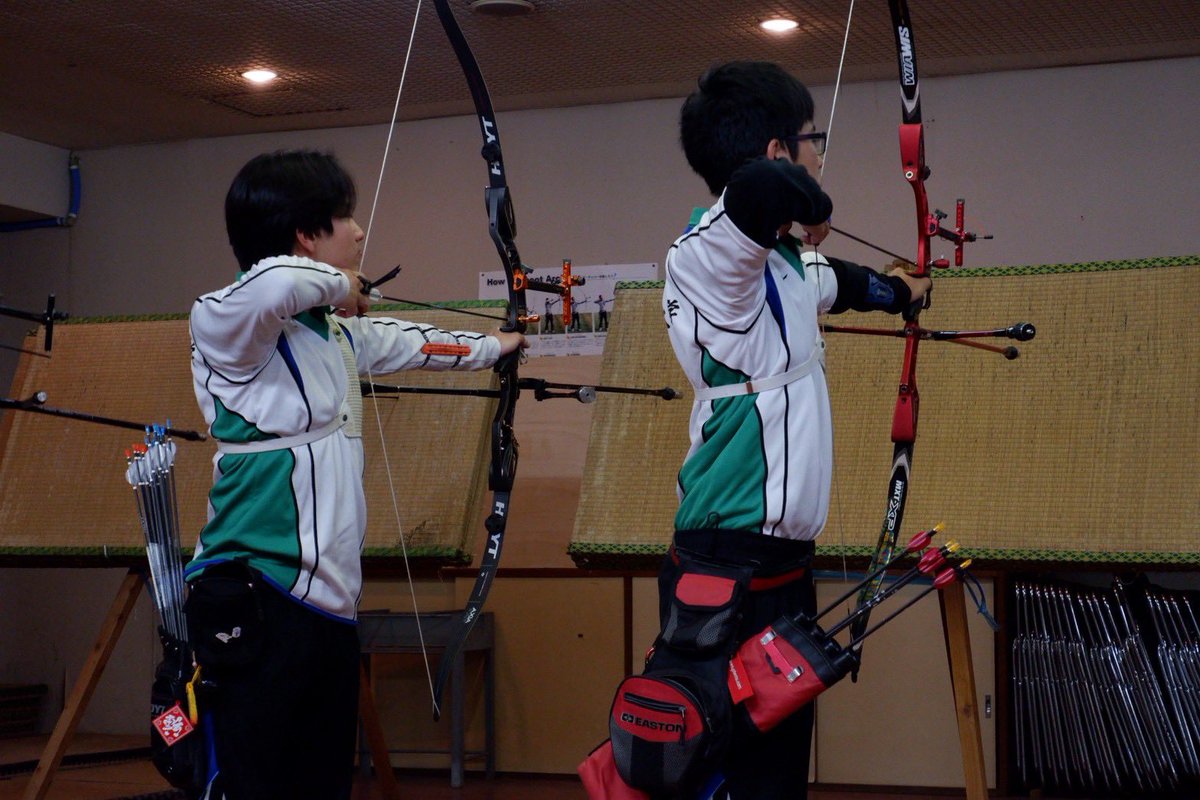 nodaiarchery's tweet photo. こんにちは！農大洋弓部です🏹
本日は春合宿1日目です🙌
あいにくの雨でしたが多くの部員が近射をして各々の課題に向き合っていました✨
明日からの本格的な練習も頑張ります🔥 https://t.co/36mwm0JHpM