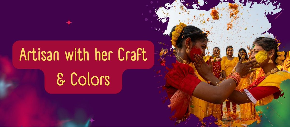 IndhaCraft's tweet photo. Celebrating Holi with threads and colours that matter 🌈
Every Indha creation is a piece of India retold through craft and courage.
#HoliVibes #SustainableArt #WomenEmpowerment https://t.co/jwz4ku5W6T