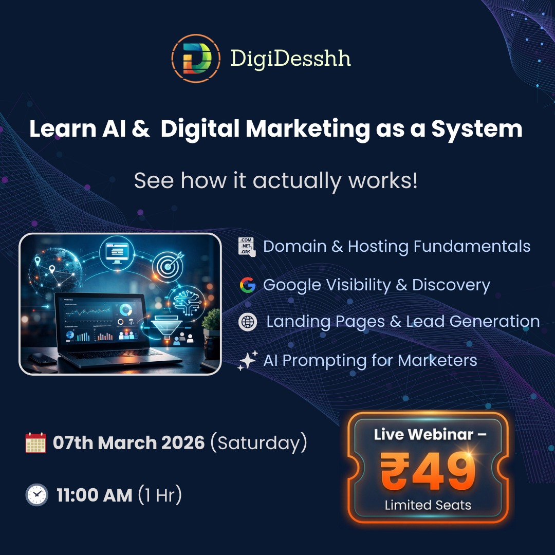 DeshSanjeev's tweet photo. *AI &amp; Digital Marketing Live Webinar*: 
Click to Register https://t.co/0CEenAXowP https://t.co/MNsa79a7Dm