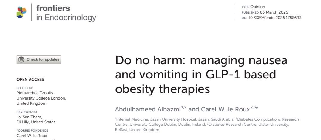 Alhazmiobesity's tweet photo. ليش أدوية السمنة الجديدة تسبب غثيان أو استفراغ،؟ 🤔

وهل كل أدوية السمنة لها نفس نسبة الغثيان و الاستفراغ ، ولا يفرق من دواء لدواء؟ 💊

في ورقتنا العلمية المنشورة في مجلة Frontiers in Endocrinology تكلمنا عن هالموضوع بالتفصيل 🔬

وشرحنا ليش تصير هذه الأعراض، واقترحنا طريقة عملية تقلل احتمالية الغثيان والاستفراغ بدون الحاجة لاستخدام أدوية مضادة للغثيان 📊

إذا حاب تعرف أكثر 👇
https://t.co/9KXMjzrTWz

#السمنة_مو_غلطك