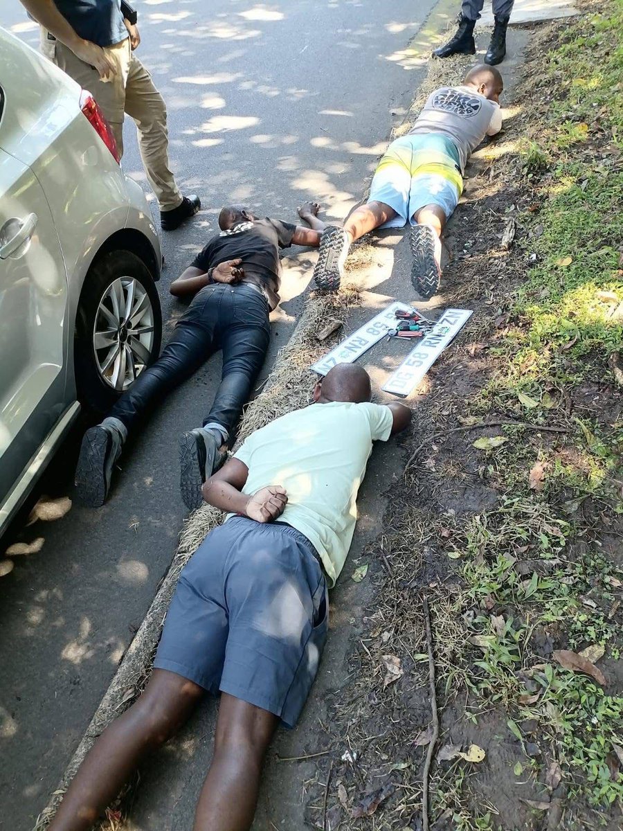 lnnocent191535's tweet photo. 🚨 3 suspects arrested in Westville, vehicle theft syndicate busted! High-speed chase &amp; stolen vehicle with cloned plates &amp; tools seized.

 Linked to multiple thefts. Kudos SAPS Westville &amp; Mobi-Claw911.

 #Westville #CrimeBusted 
#SAPS https://t.co/520SfgGhDs