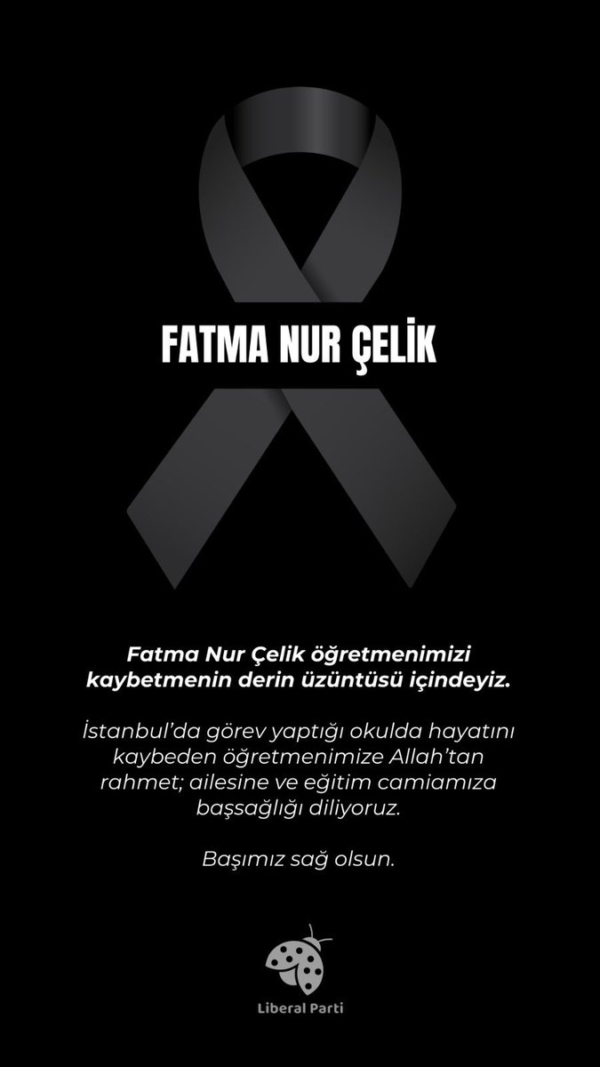 Öğretmenimizi kaybetmenin derin üzüntüsünü yaşıyoruz…

<a href="/ZGulabi/">Zübeyir Gülabi</a> <a href="/liberalpartiorg/">Liberal Parti</a> 

#FatmaNurÇelik #fatmanurcelik