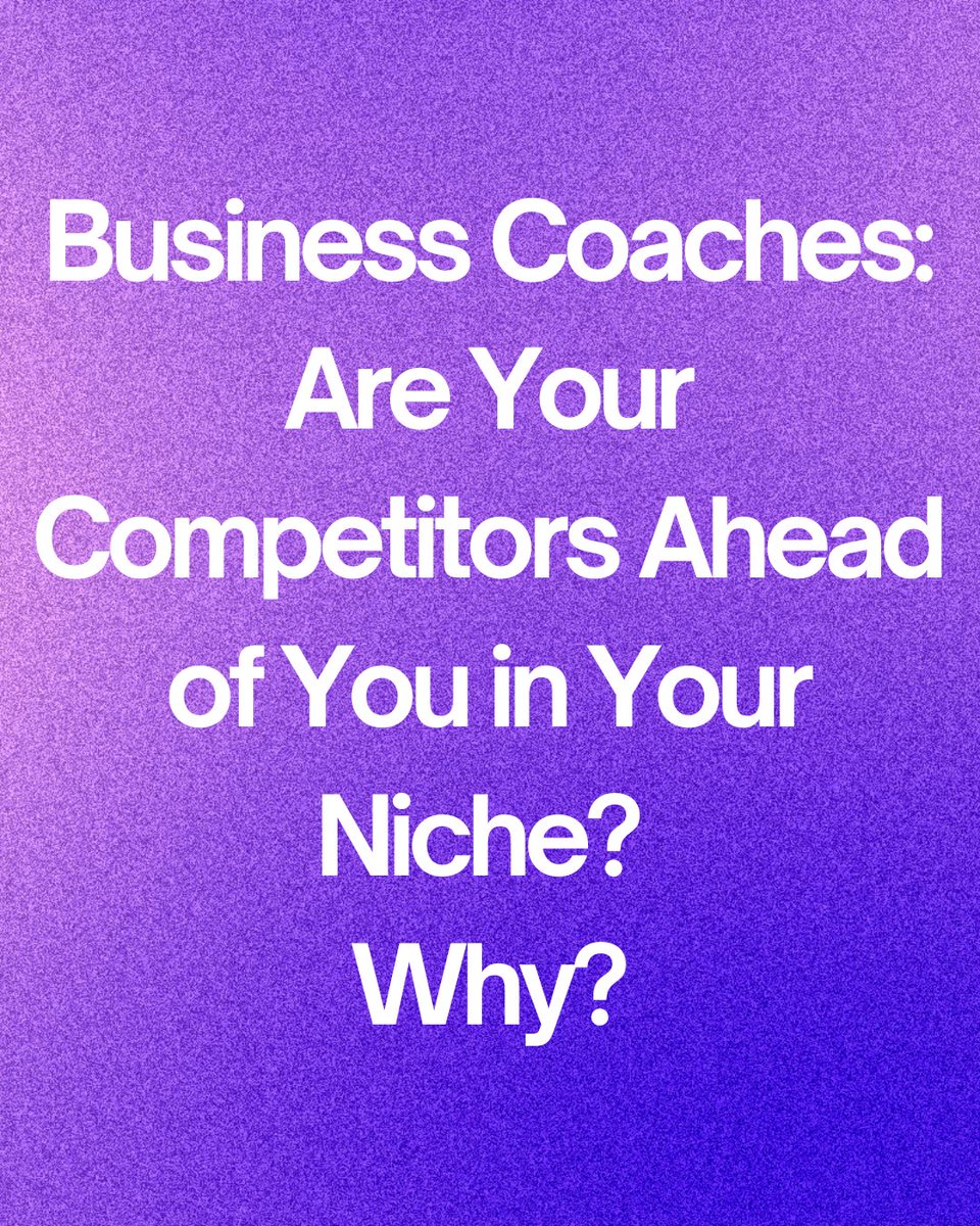 Business Coaches:

Are competitors really better… or just more visible?

High-ticket clients choose the coach they can find fast.

Skill keeps clients. Visibility gets them.

#BusinessCoach #ClientAcquisition #InboundMarketing #HighTicketClients #SEOForCoaches