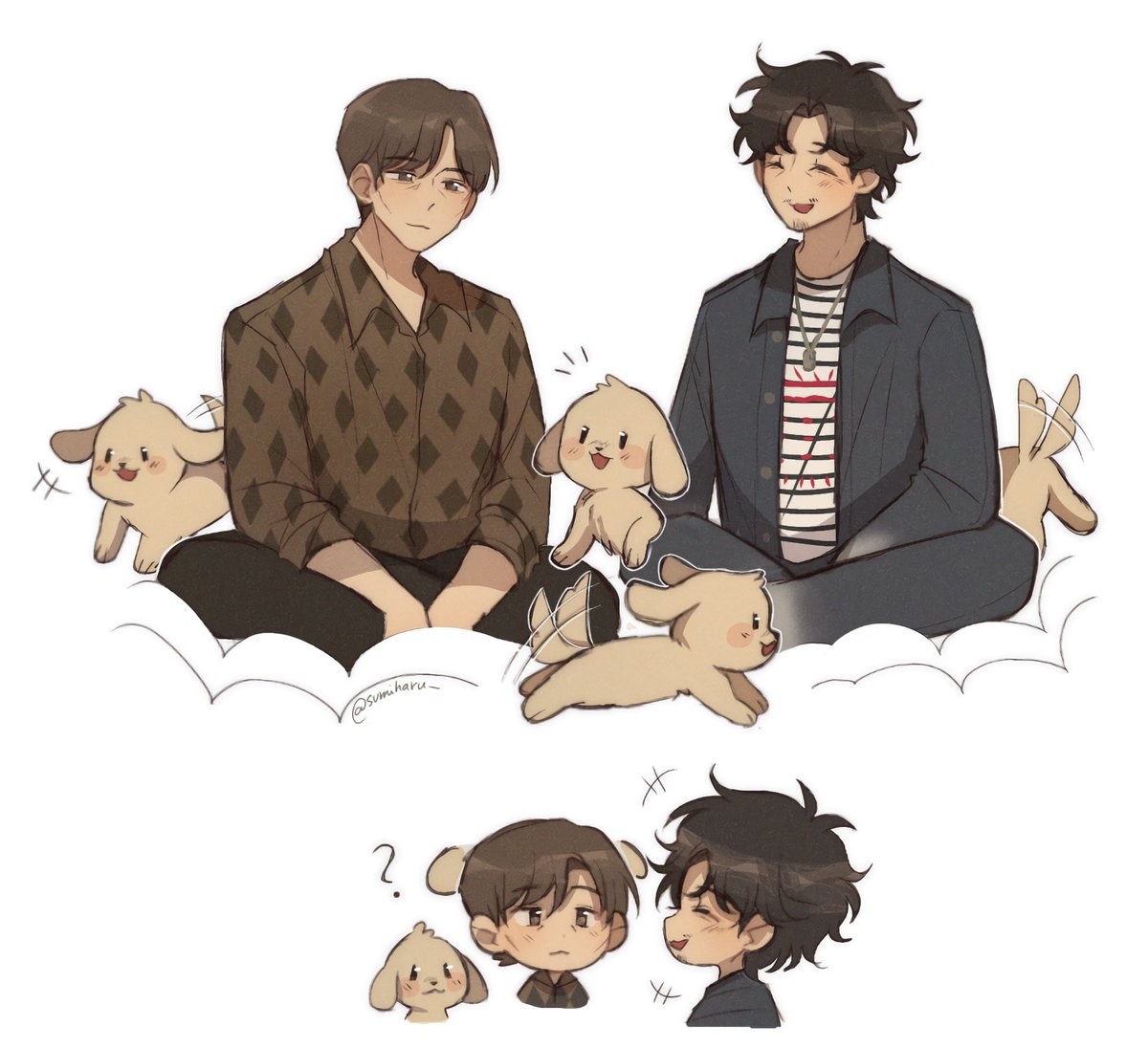 inhun with a puppy 💓
made the outfit based on the bhjj puppy interview!  #inhun