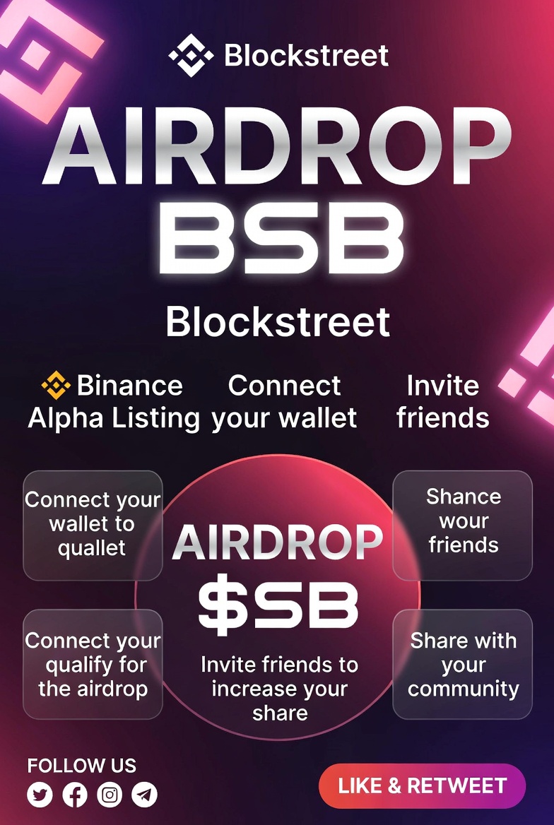 SkinnyDurant35's tweet image. 🚨 ** $BSB BLOCKSTREET AIRDROP IS LIVE — FARM UP TO 80,000 BSD FOR FREE RIGHT NOW!** 🔥

Millions in rewards up for grabs before mainnet launch! Don't miss this — jump in NOW ⬇️

blockstreet.today/airdrop

TGE &amp;amp; listing drops **TODAY March 4** on **Binance Alpha** — first platform