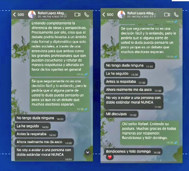 Chats difamatorios de Rafael López Aliaga revelados hoy por <a href="/rmapalacios/">Rosa María Palacios</a>