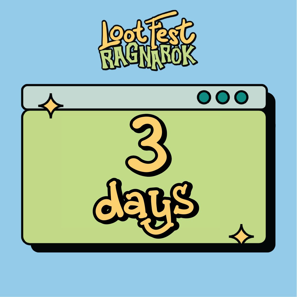 LootFestEvent's tweet photo. 3 days until LootFest: Ragnarok and the countdown is getting loud!! 📣

We’re just about ready to roll into Cinnamon Creek Ranch and flip the switch on a weekend packed with wall-to-wall games, creator chaos, late-night hangs, and all the random moments you’ll be talking about for months.

If you’ve been “thinking about going,”... friend to friend... grab your badge now so you’re not stuck watching everyone’s posts and letting FOMO hit all weekend.

#Lootfest #Lootfest2026 #GamingCommunity