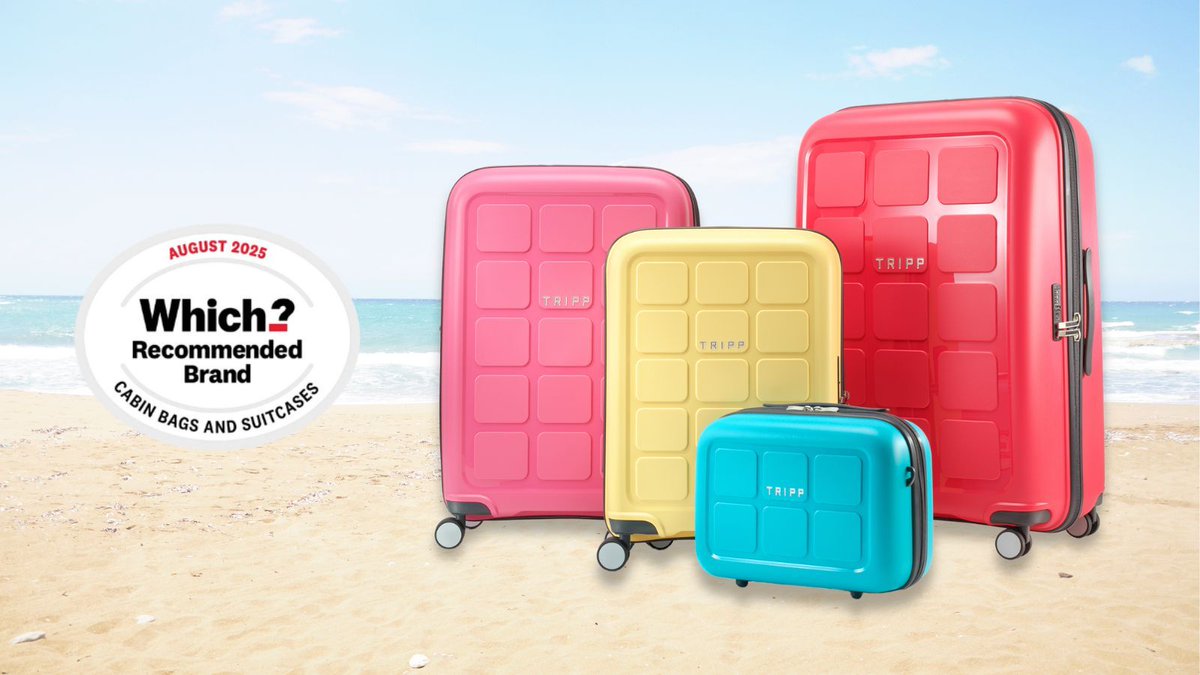 We're so proud to announce that TRIPP has been regonised as a Which? Recommended Brand for Cabin Bags and Suitcases 2025! 

TRIPP luggage is incredibly strong, ultra lightweight and built to suit all your travel needs.
<a href="/WhichUK/">Which?</a>

#trippluggage #WhichRecommendedBrand