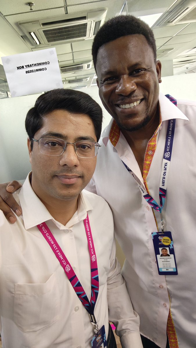 spacewalker84's tweet photo. With former Zimbabwean cricketer and commentator Mr. Pommie Mbangwa.

#Cricket #Cricketer #Zimbabwe #T20WorldCup #T20WorldCup2026 https://t.co/gcmuta1ffh