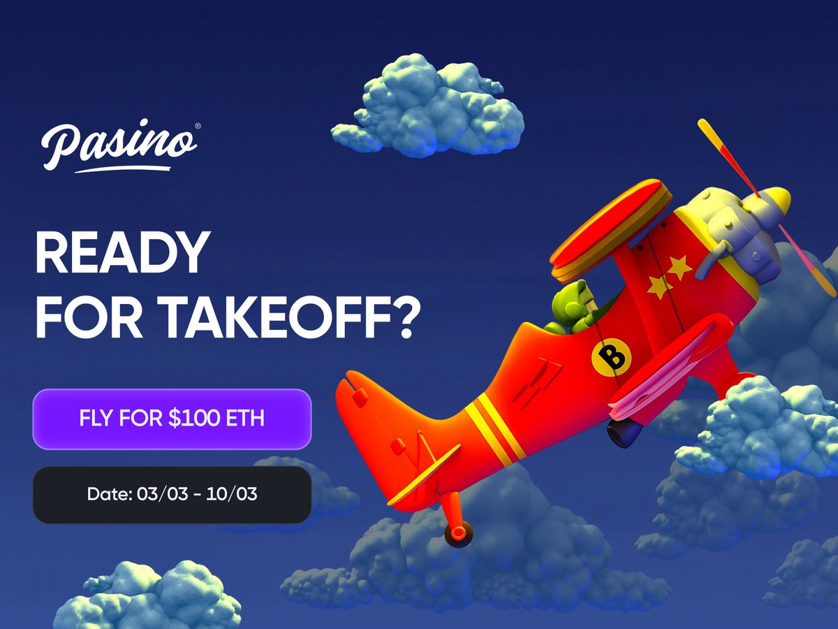 ✈️🔥 AVIAMASTERS GIVEAWAY IS LIVE! 🔥✈️

Fast rounds. High altitude tension. And a fresh $100 ETH Giveaway is now live 🚀

Play Aviamasters, our featured slot of the week 👇

pasino.com/slot/softswiss…

💰 Prize: $100 in ETH
📅 Date: 3 March

🧠 How to join:
LEVEL 5+
$50 in bets