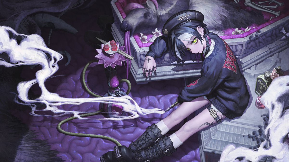 kirsen_'s tweet photo. 画了朋友的oc💜@CATBLOOD_666 https://t.co/C0KWI0Rqq4
