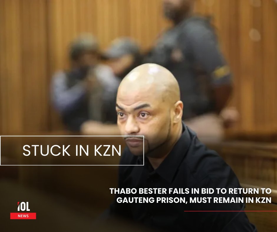 IOL's tweet photo. Thabo Besterโs fight to move prisons hits another roadblock! The court rules he must stay in KZN, but his trial prep continues. Is this justiceโor just a power play? What do you think?
#ThaboBester #PrisonDrama #KZN #JusticeWatch #HighCourtRuling
Read on: https://t.co/MoEwemtgiJ https://t.co/Vym4qWiVJa