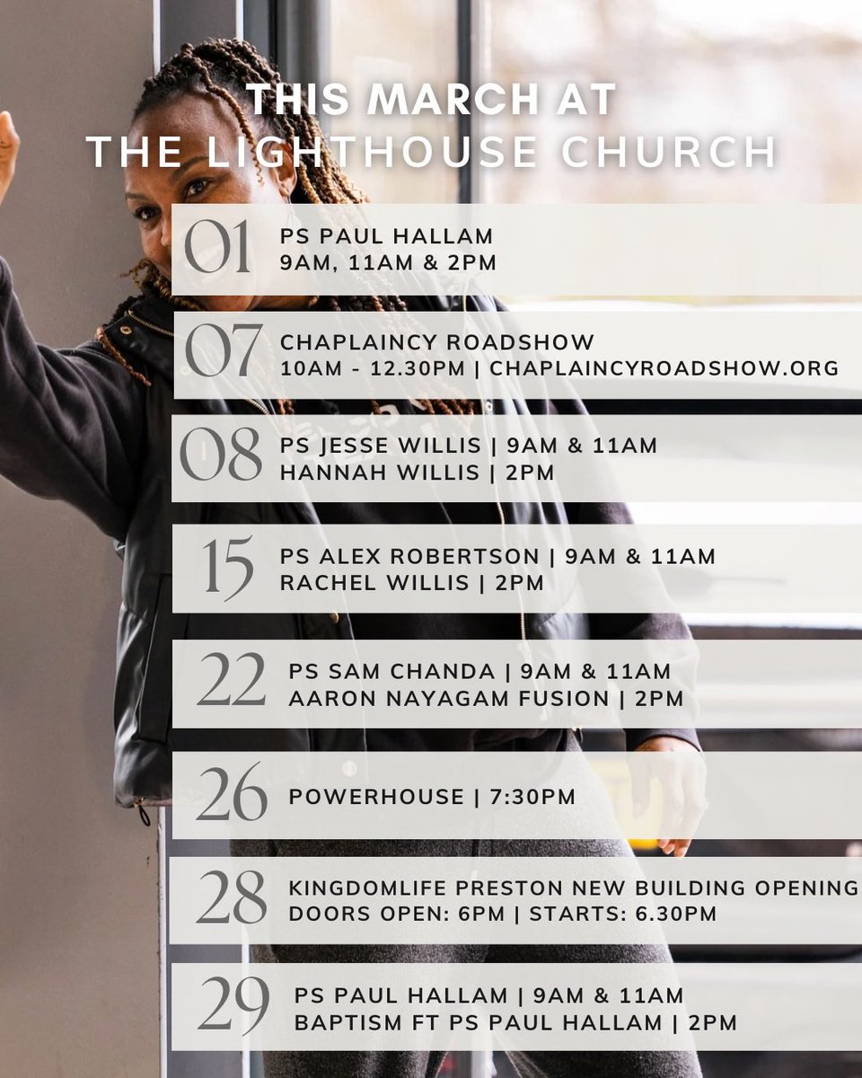 lighthouse_mcr's tweet photo. MARCH AT THE LIGHTHOUSE CHURCH
Mark your calendars, you won't want to miss these dates. We have so many things planned this month, and we want to invite you ‼️ https://t.co/uO346AYSgp