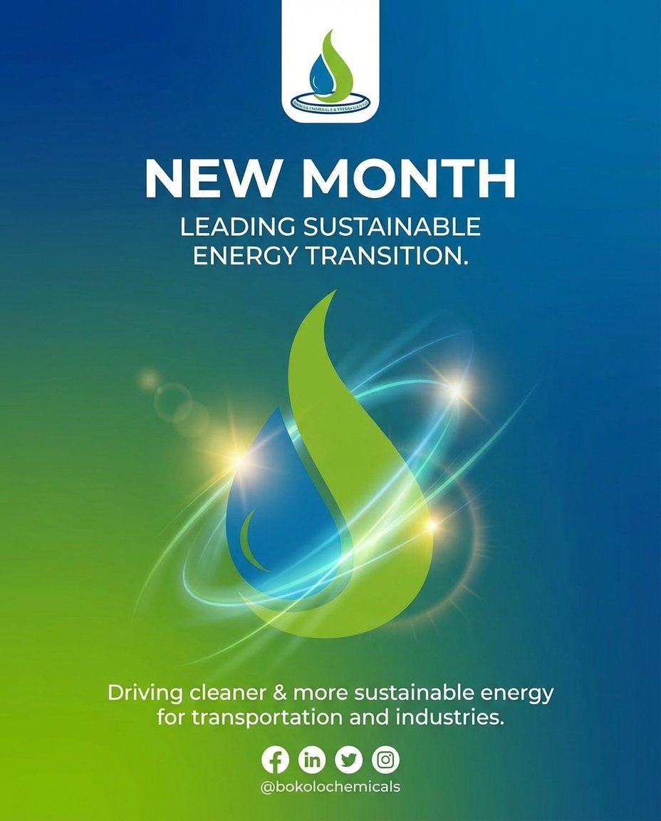 New month. New drive. 
At Bokolo Chemicals &amp; Petroleum, we’re advancing energy with cleaner, smarter solutions that power progress and sustainability.

#NewMonth #CleanEnergy #CNGConversion #EnergyTransition #BokoloChemicals
