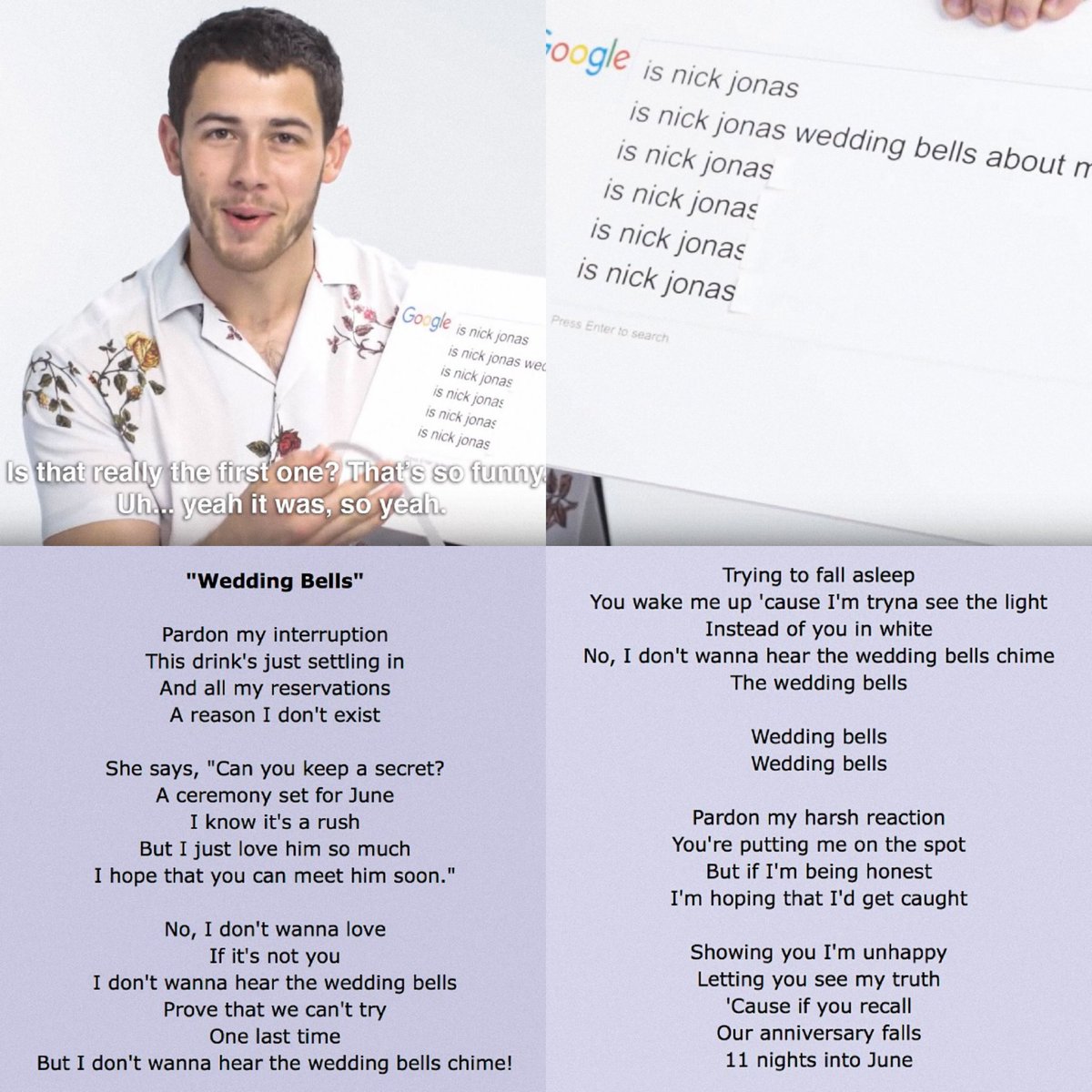 Evadivalore's tweet photo. When Nick Jonas wrote an entire song about how he didn’t want Miley Cyrus to marry Liam Hemsworth https://t.co/6LTf4zwUO4