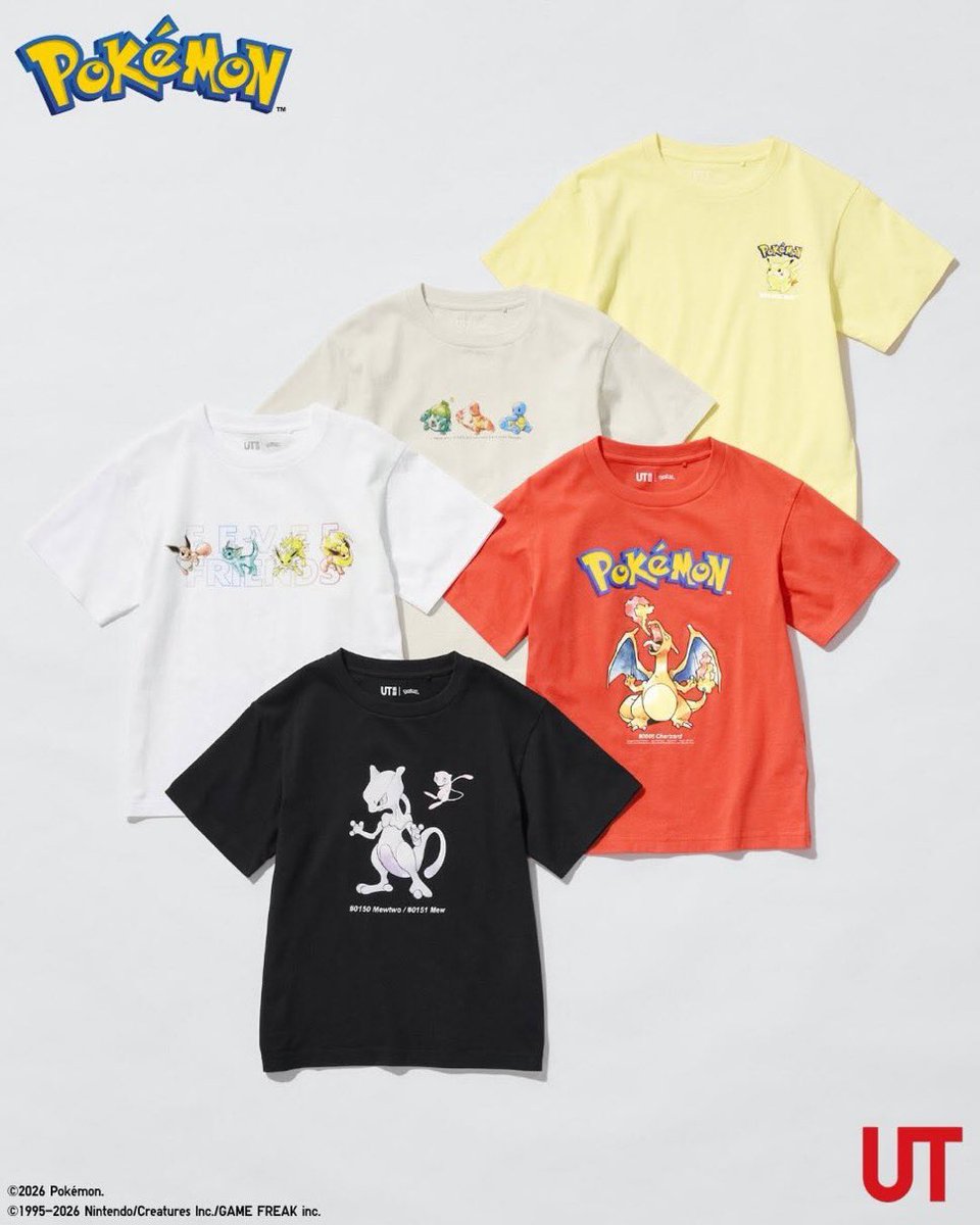 uptod4te's tweet photo. UNIQLO UT x 初代ポケモン 水彩タッチで表現したコラボコレクションが国内3月下旬より発売 【ユニクロ Pokémon ポケモン】
https://t.co/0v8fWwzG7u https://t.co/j9xlIjannI