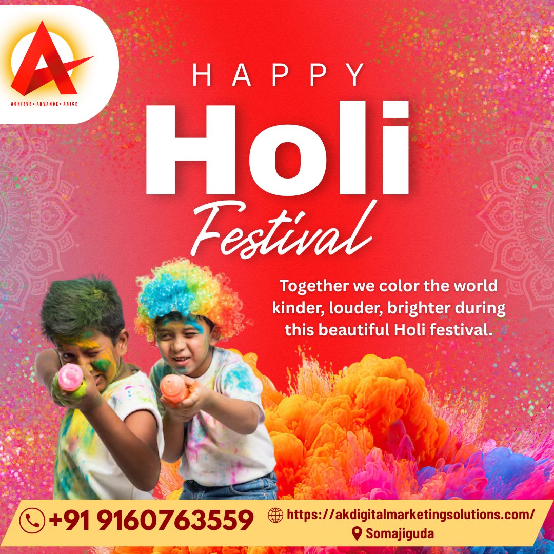 AK_DigitalMark's tweet photo. #HappyHoli #Holi2026 #FestivalOfColors #HoliHai #ColorfulLife #JoyAndHappiness #IndianFestival #HoliCelebration #BuraNaManoHoliHai #LoveAndLight #VibrantVibes #AKDigitalMarketing #ArunKeshaboina #HyderabadBusiness #Somajiguda #Solopreneur #DigitalGrowth #MarketingStrategy https://t.co/RF0sf2cgrS