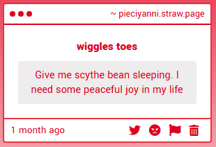 one sleeping scythe bean coming up