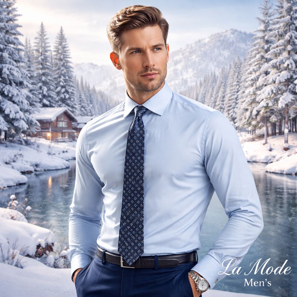 LaModeMens1's tweet image. Ice blue. Patterned precision. Scandinavian calm. ❄️

Winter elegance done right.

La Mode Men’s.

#LaModeMens #WinterStyle #Menswear #ScandinavianStyle #ModernGentleman