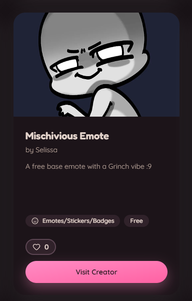 _Selissa_'s tweet photo. My Free Emote is on #vtubernook !
If you need free stuff for Vtubing it's the place to be !
I'll try to add some once I'm less busy !
https://t.co/H4au6weL04 https://t.co/blPYmkhdh2