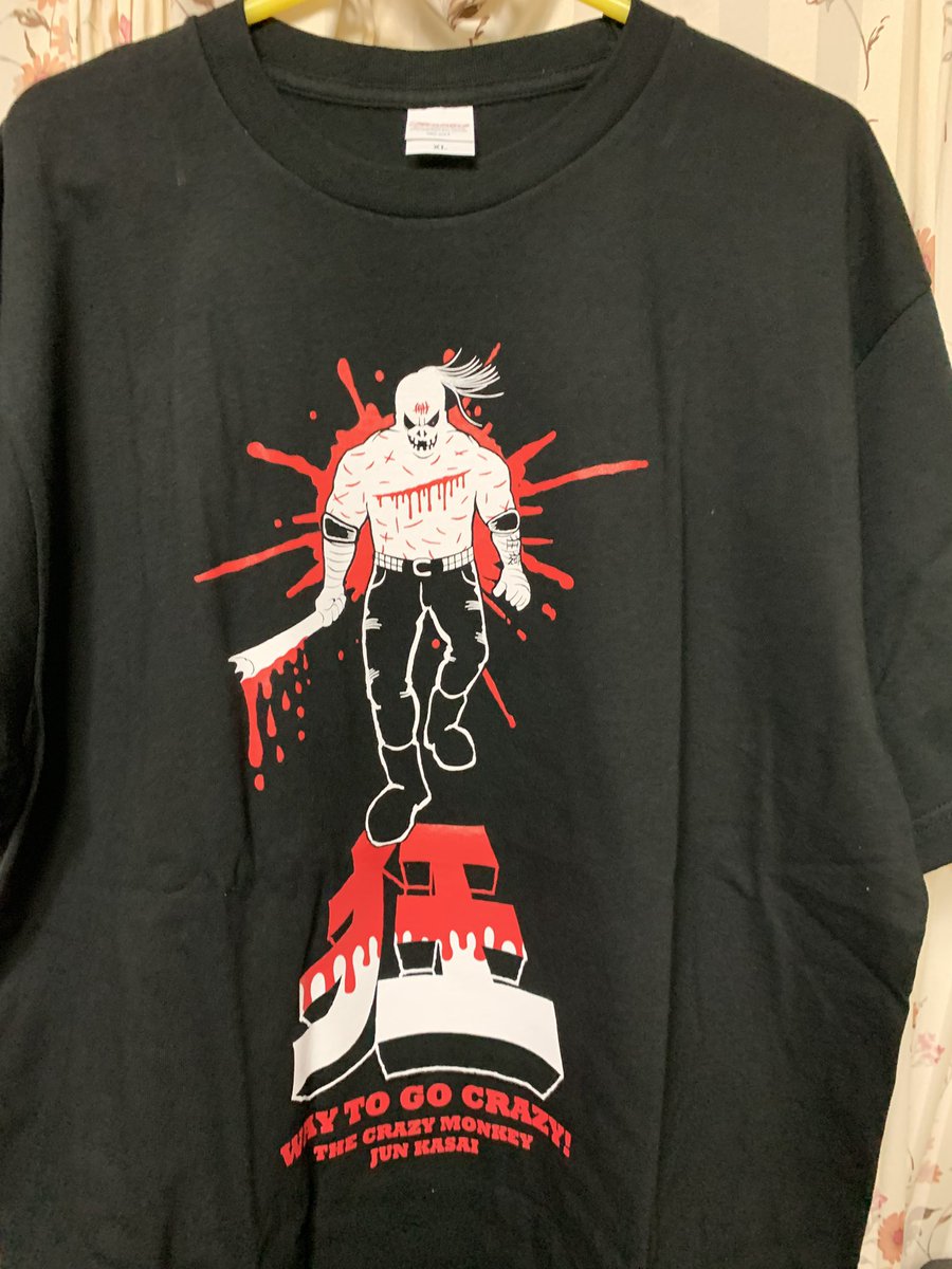 葛西純選手のtシャツが届きました。 コレ着て出勤しワス♪ #葛西純選手